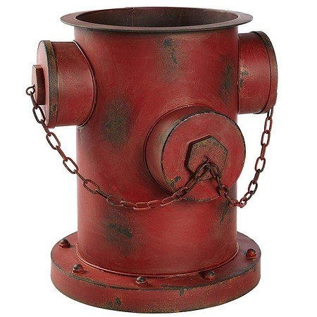 Blumentopf Hydrant Rot/Metall