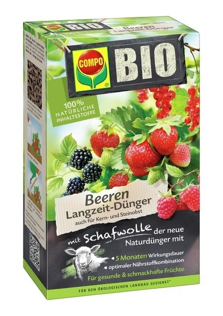 COMPO COMPO BIO Beeren Langzeit-Dünger mit Schafwolle 750 g