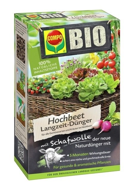 COMPO COMPO BIO Hochbeet Langzeit-Dünger mit Schafwolle 750 g