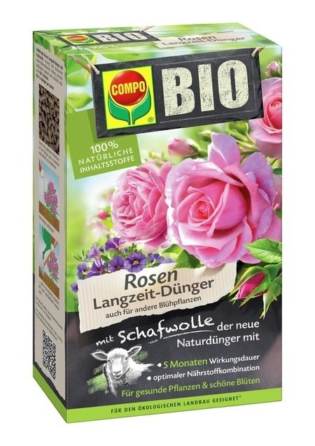 COMPO COMPO BIO Rosen Langzeit-Dünger mit Schafwolle 750 g