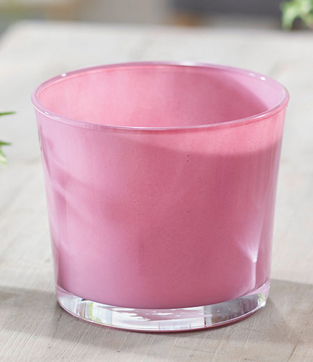 Glas-Übertopf ø 14 cm "Antik Pink",1 Stück