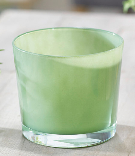 Glas-Übertopf ø 14 cm "Indian Green",1 Stück