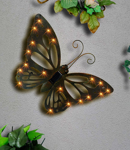 Schwartinsky Solar-Wanddekoration "Schmetterling",1 Stück