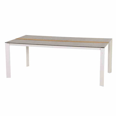 SIENA GARDEN Dining Tisch Viana, 200x100x75 cm, weiß