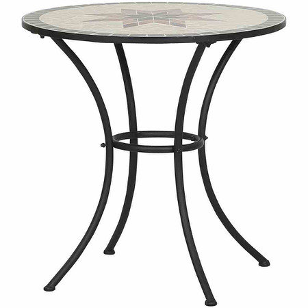 SIENA GARDEN Tisch Stella Ø 70 cm, rund, Gestell Eisen / Mosaik-Optik