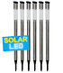 6er Set LED Solarlampen Edelstahl 70 cm,6er-Set (1)