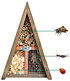 Esschert Design Bienen- & Insektenhaus dreieckig 19x17x28 cm,1 Stück (1)