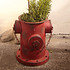 Blumentopf Hydrant Rot/Metall (2)