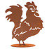 SIENA GARDEN Hühnerfamilie 4-teilig: Hahn,Henne, zwei Küken Metall mit Edelrost (2)